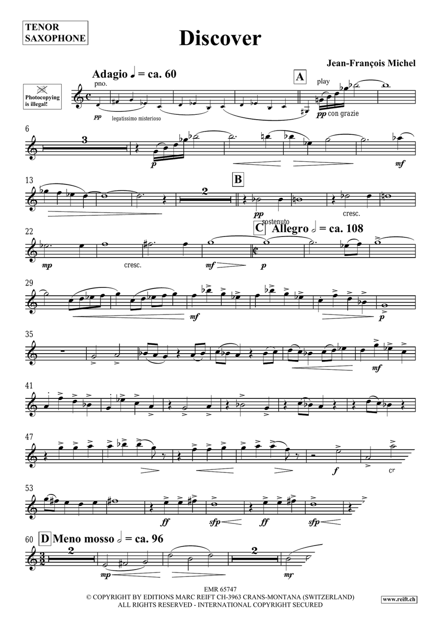 Discover Discover Tenor Saxophone scores gallery preview page 4