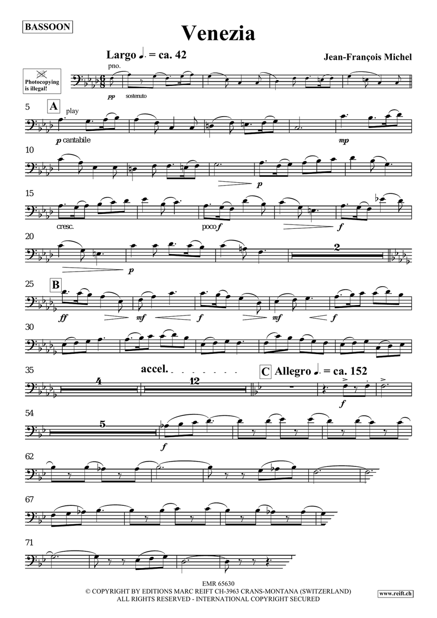 Venezia Venezia Bassoon Solo scores gallery preview page 4