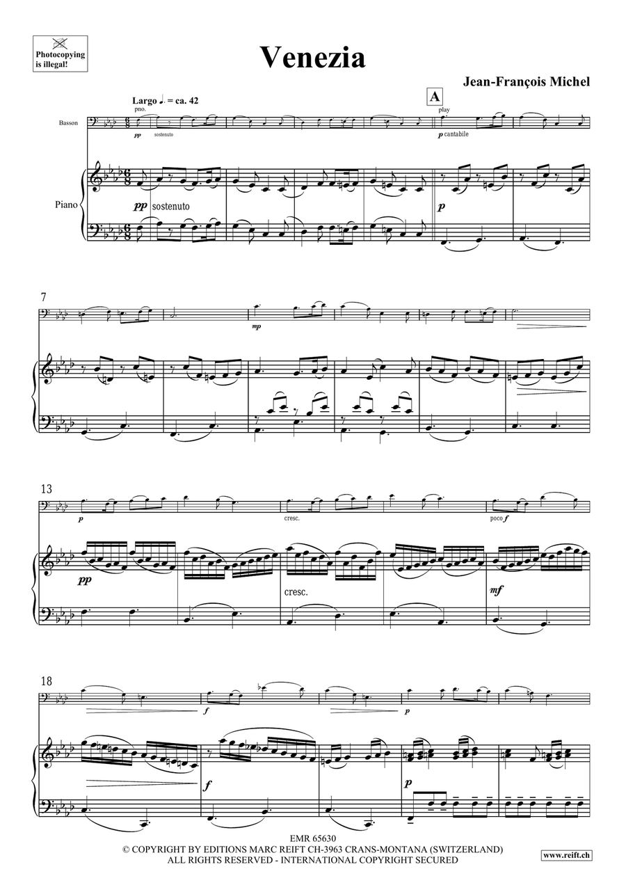 Venezia Venezia Bassoon Solo scores gallery preview page 5