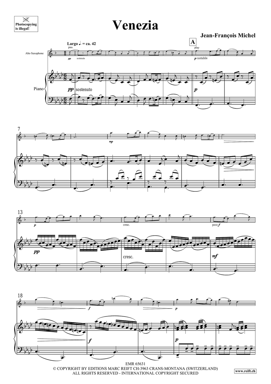 Venezia Venezia Alto Saxophone scores gallery preview page 5
