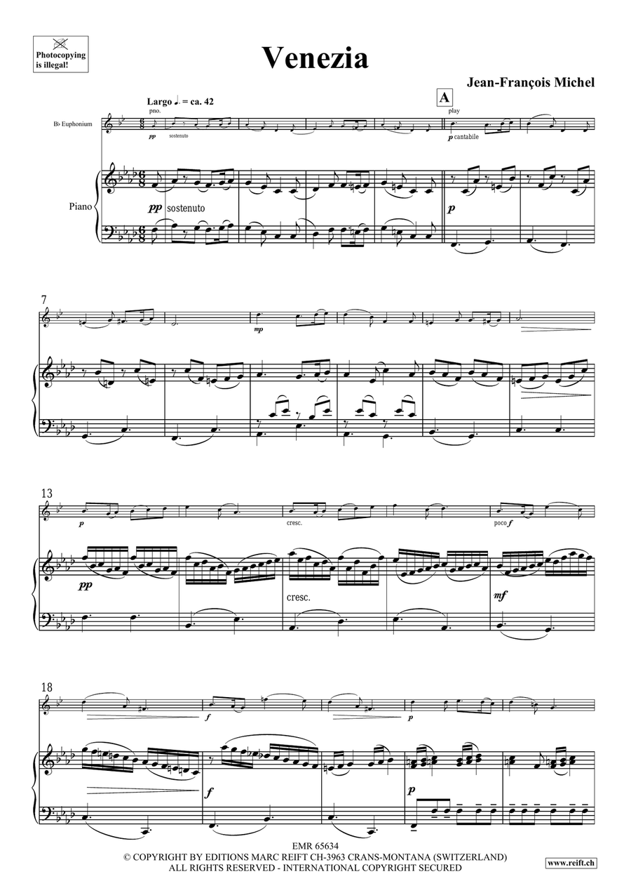 Venezia Venezia Euphonium scores gallery preview page 5