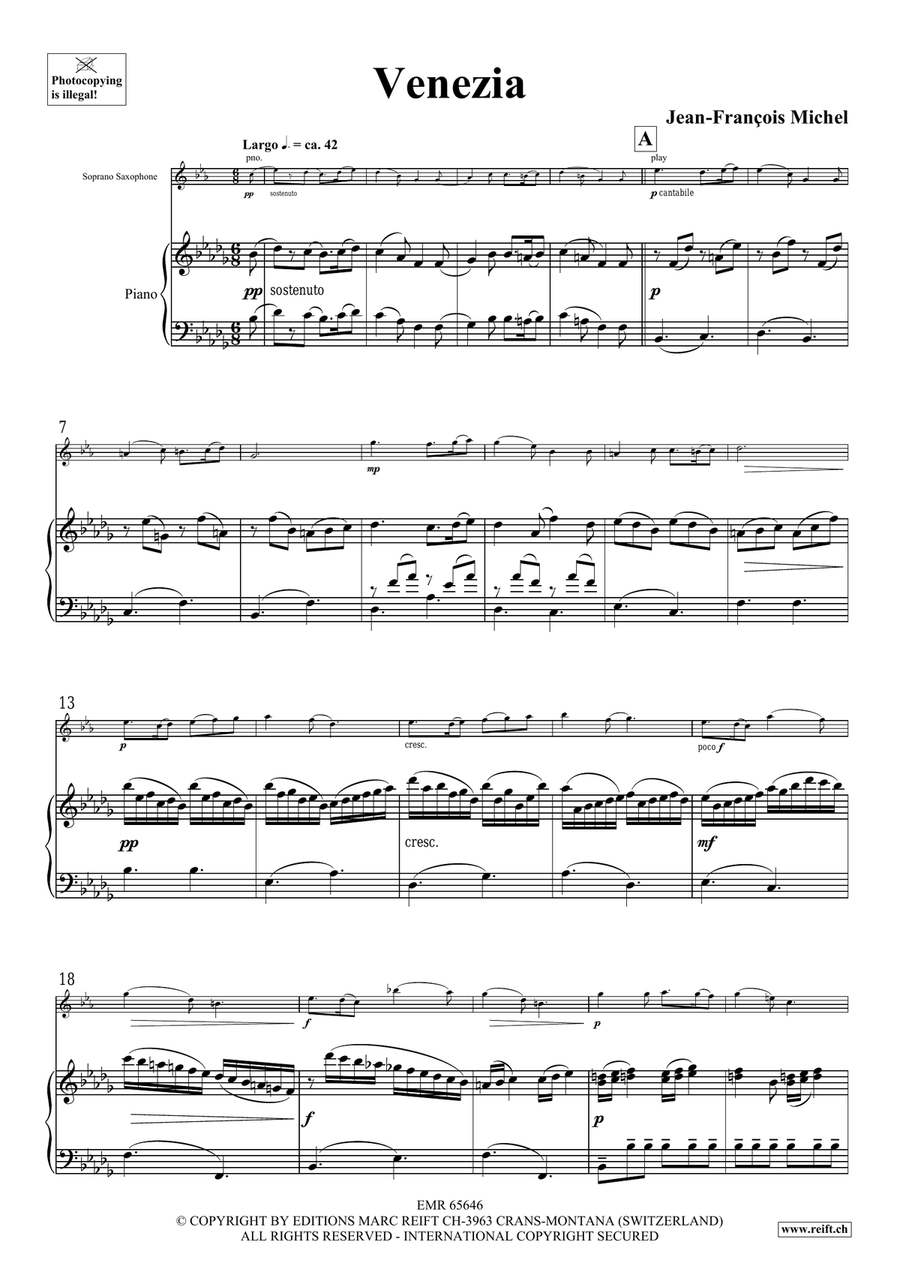 Venezia Soprano Saxophone scores gallery preview page 5
