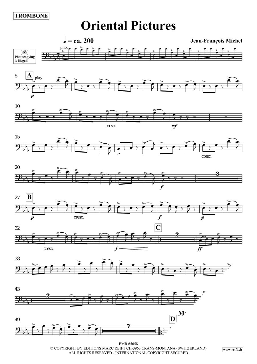 Oriental Pictures by Jean-Francois Michel Piano Accompaniment - Sheet Music page 4