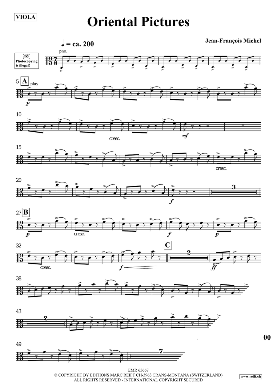 Oriental Pictures by Jean-Francois Michel Piano Accompaniment - Sheet Music page 4