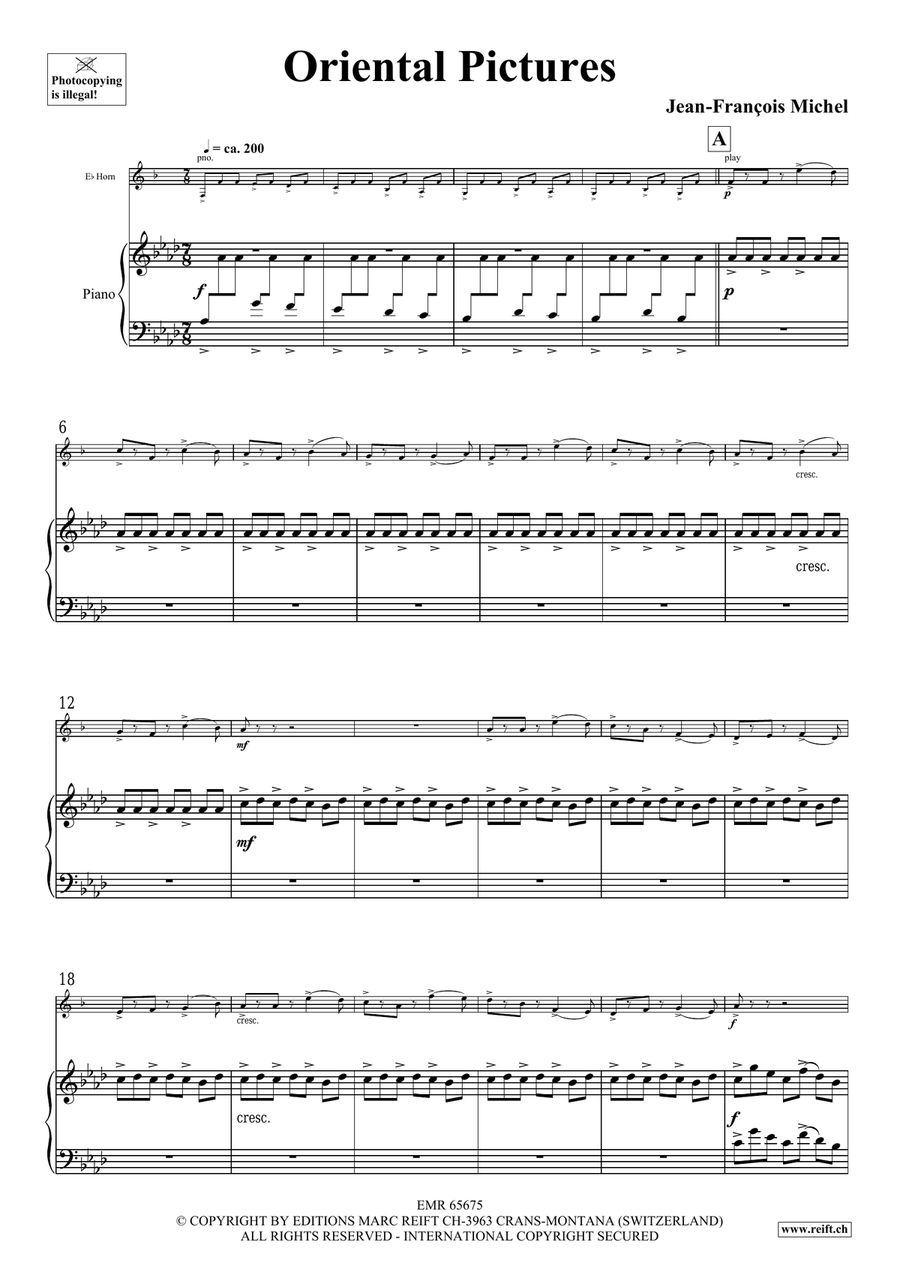 Oriental Pictures by Jean-Francois Michel Horn - Sheet Music page 5