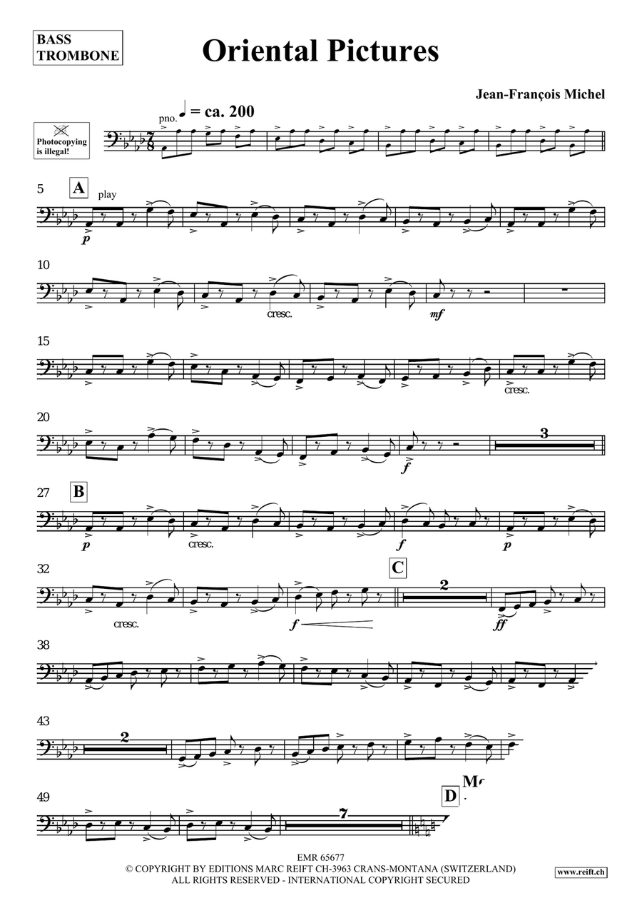 Oriental Pictures by Jean-Francois Michel Bass Trombone - Sheet Music page 4