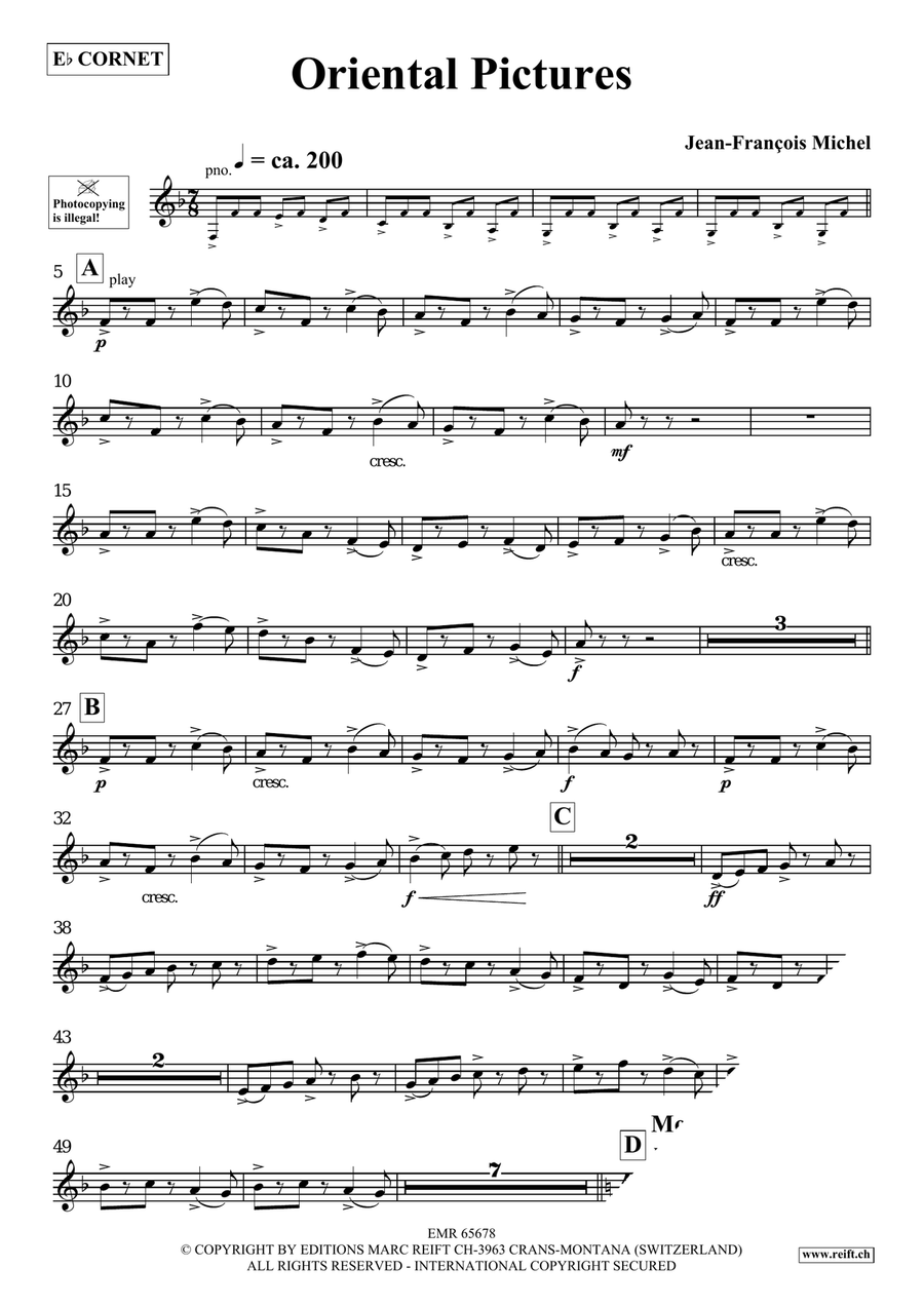 Oriental Pictures by Jean-Francois Michel Cornet - Sheet Music page 4