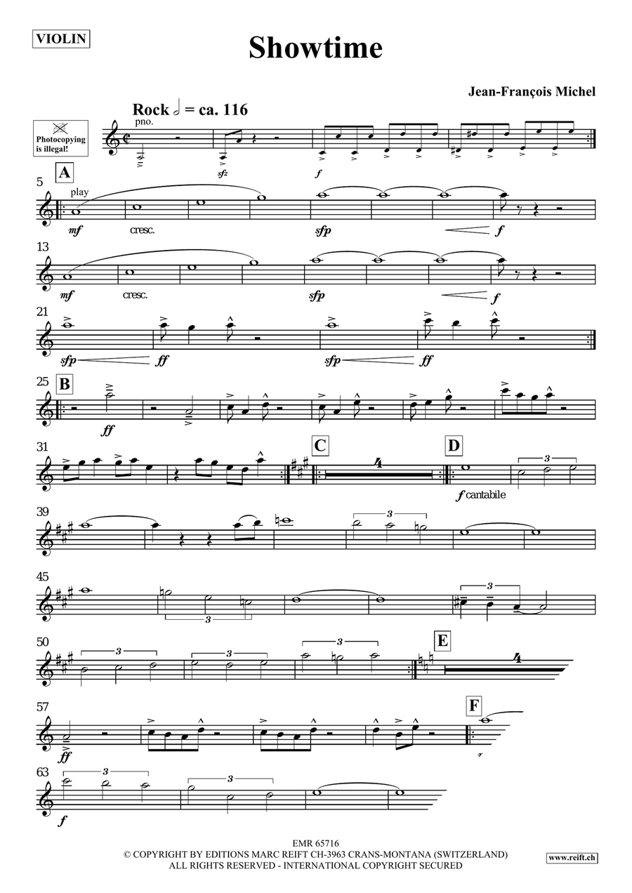 Showtime Showtime Violin Solo scores gallery preview page 3