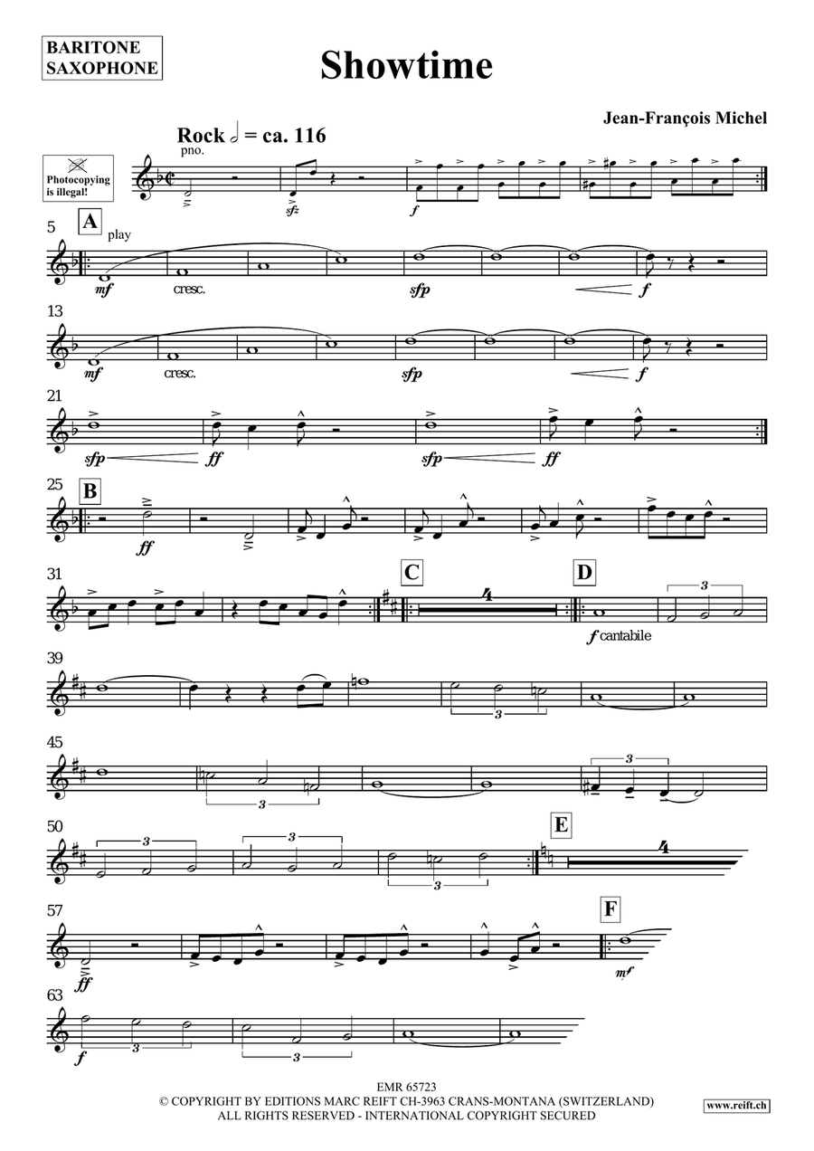 Showtime Showtime Baritone Saxophone scores gallery preview page 4
