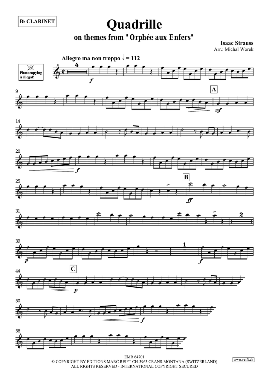 Quadrille Quadrille Clarinet Solo scores gallery preview page 3