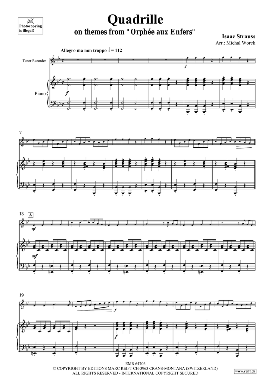 Quadrille Quadrille Tenor Recorder scores gallery preview page 4