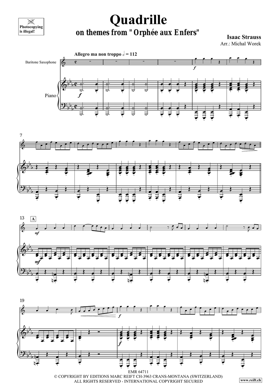 Quadrille Quadrille Baritone Saxophone scores gallery preview page 4