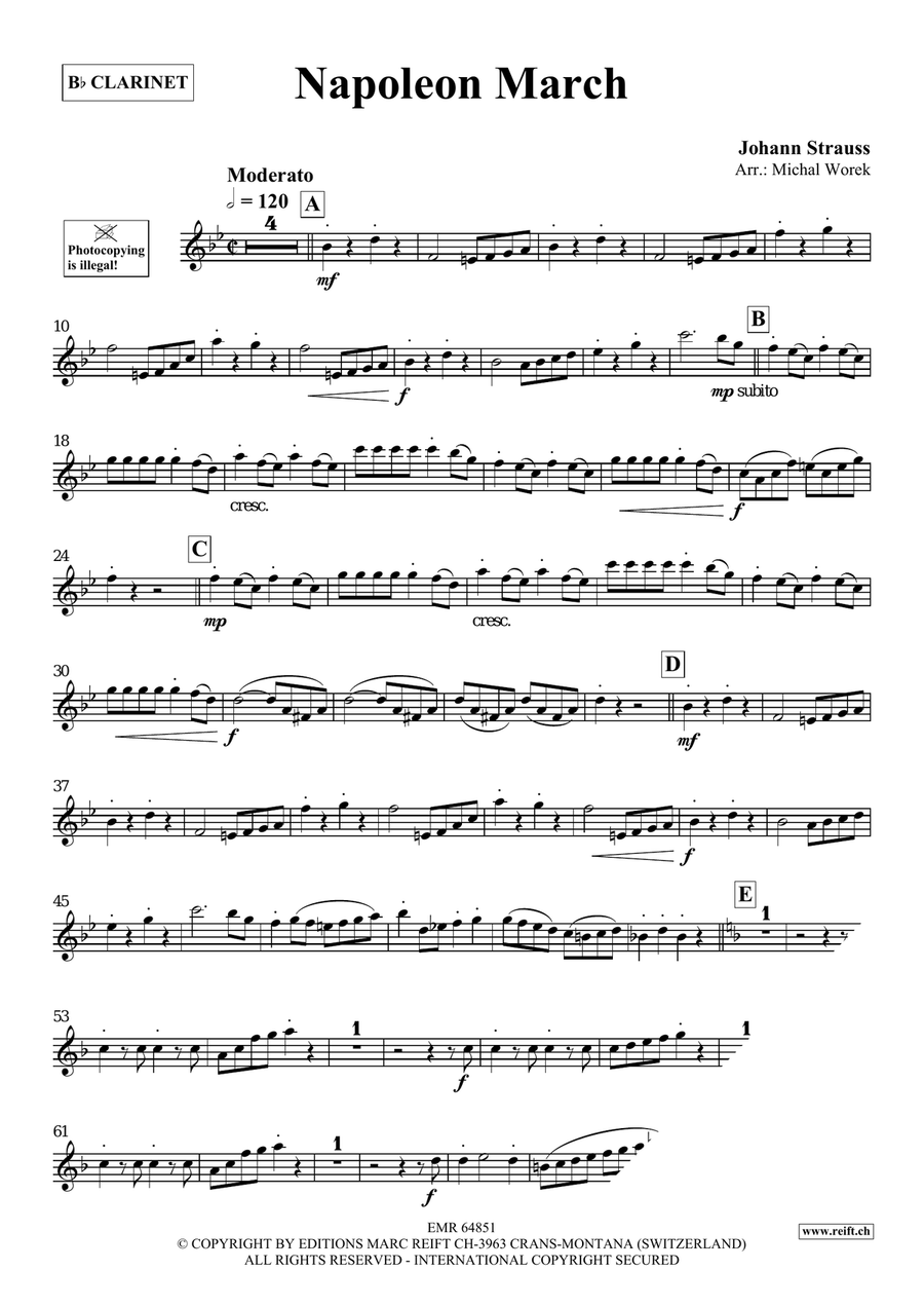 Napoleon March Napoleon March Clarinet Solo scores gallery preview page 3