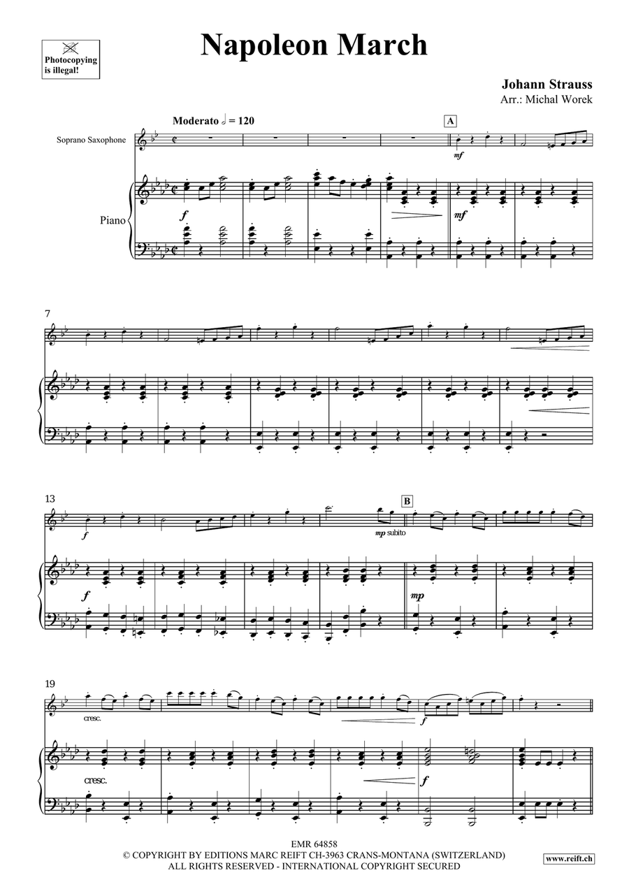 Napoleon March Napoleon March Soprano Saxophone scores gallery preview page 4