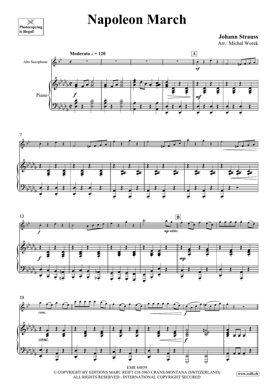 Napoleon March Alto Saxophone scores gallery preview page 4