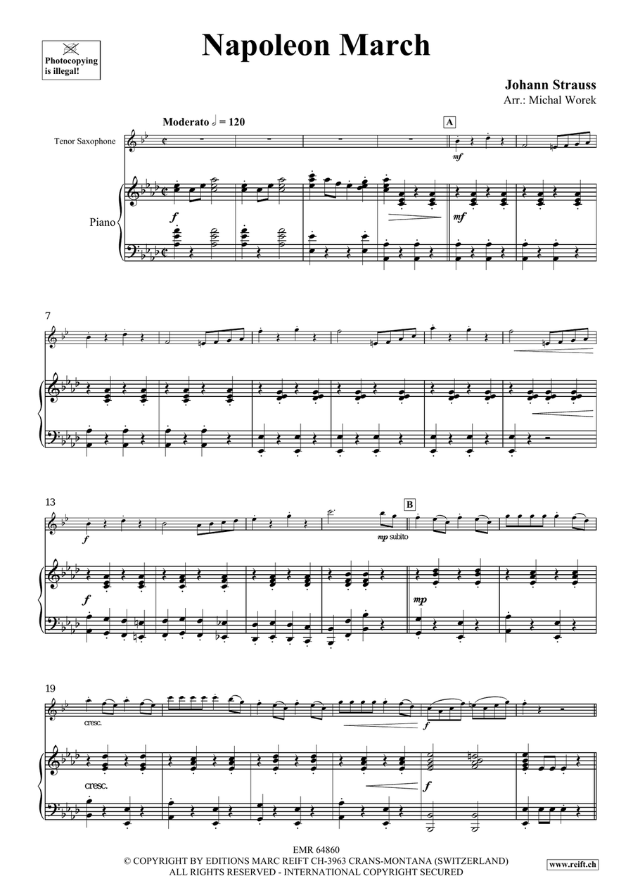 Napoleon March Napoleon March Tenor Saxophone scores gallery preview page 4