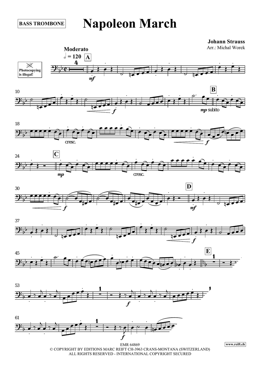 Napoleon March Napoleon March Bass Trombone scores gallery preview page 3