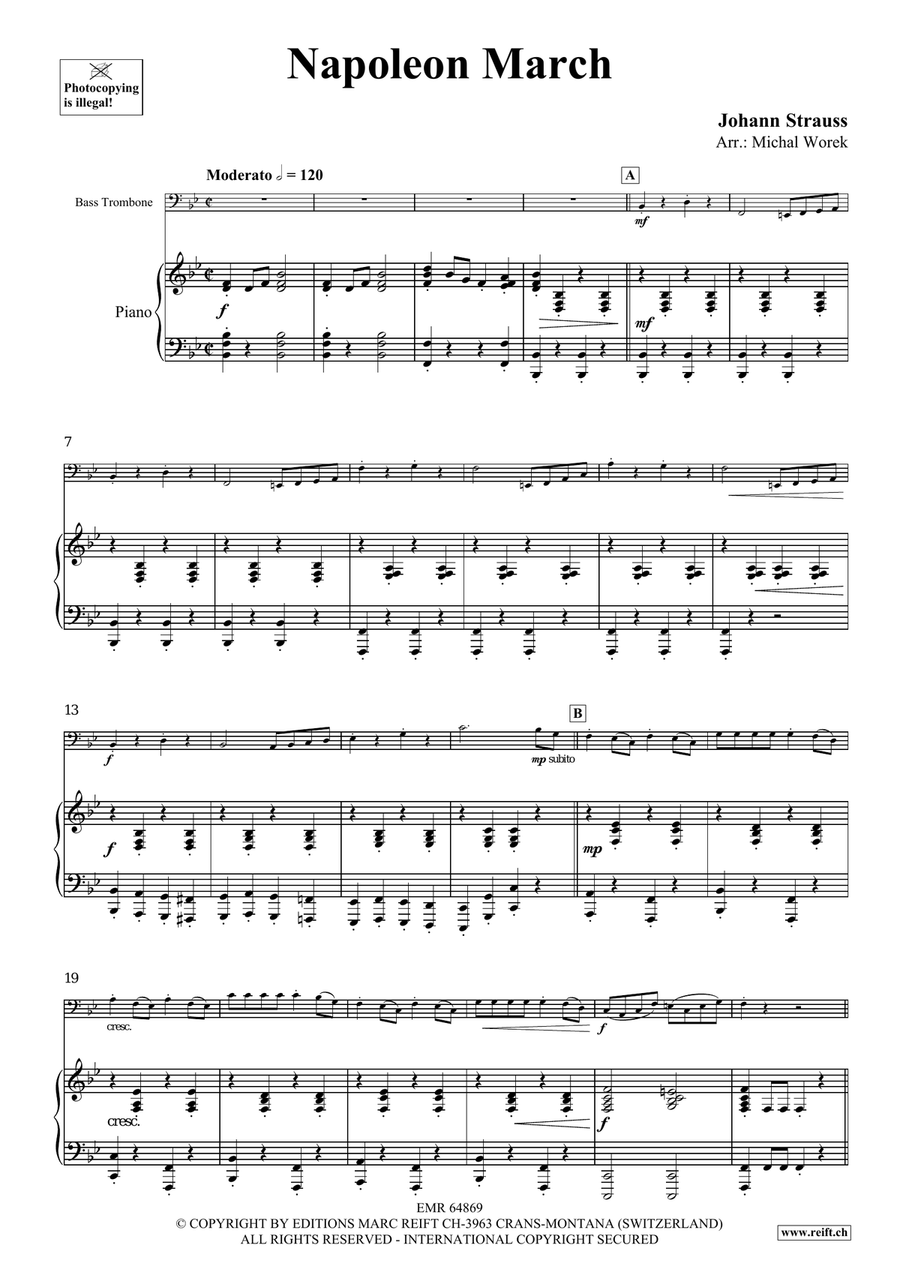 Napoleon March Napoleon March Bass Trombone scores gallery preview page 4