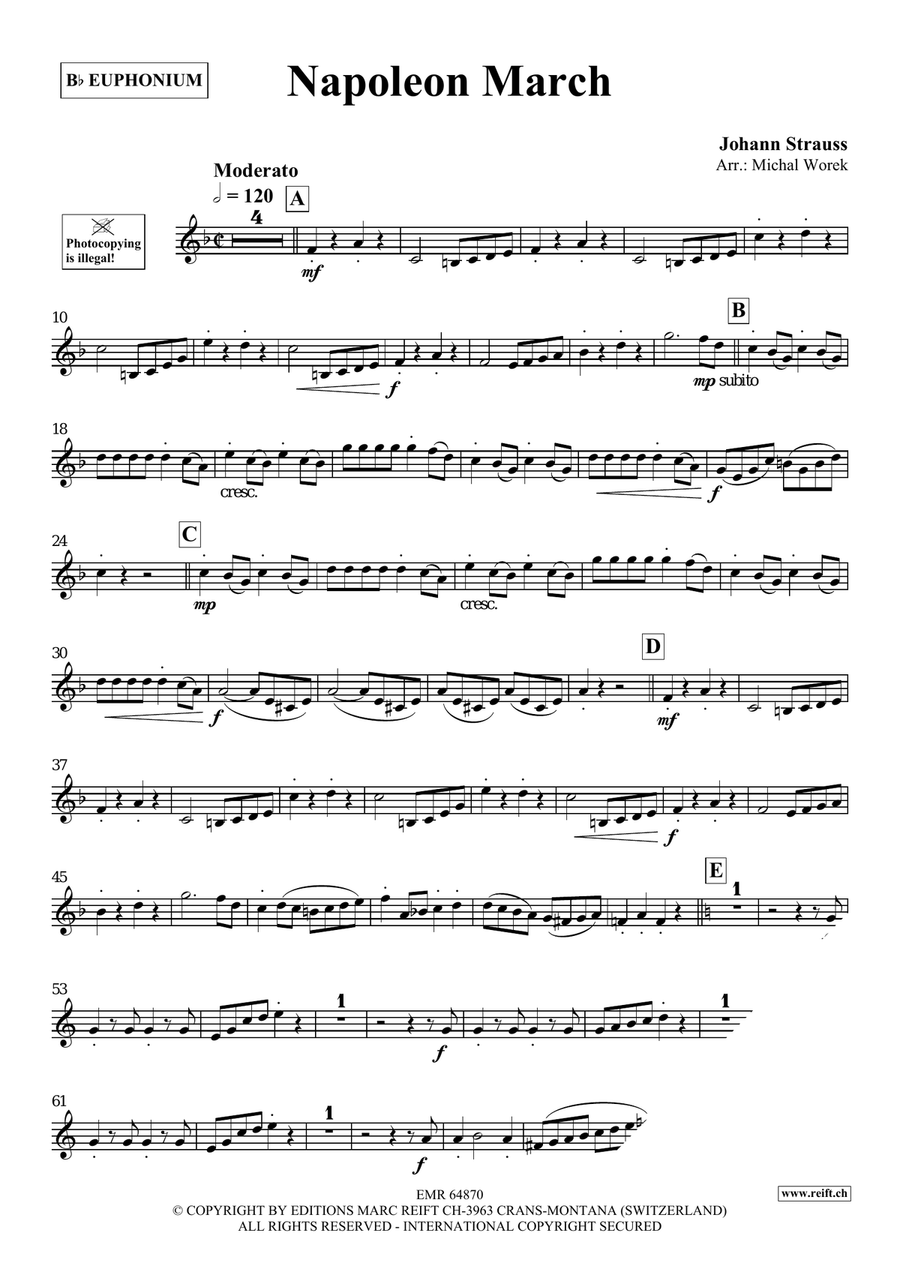 Napoleon March Napoleon March Euphonium scores gallery preview page 3