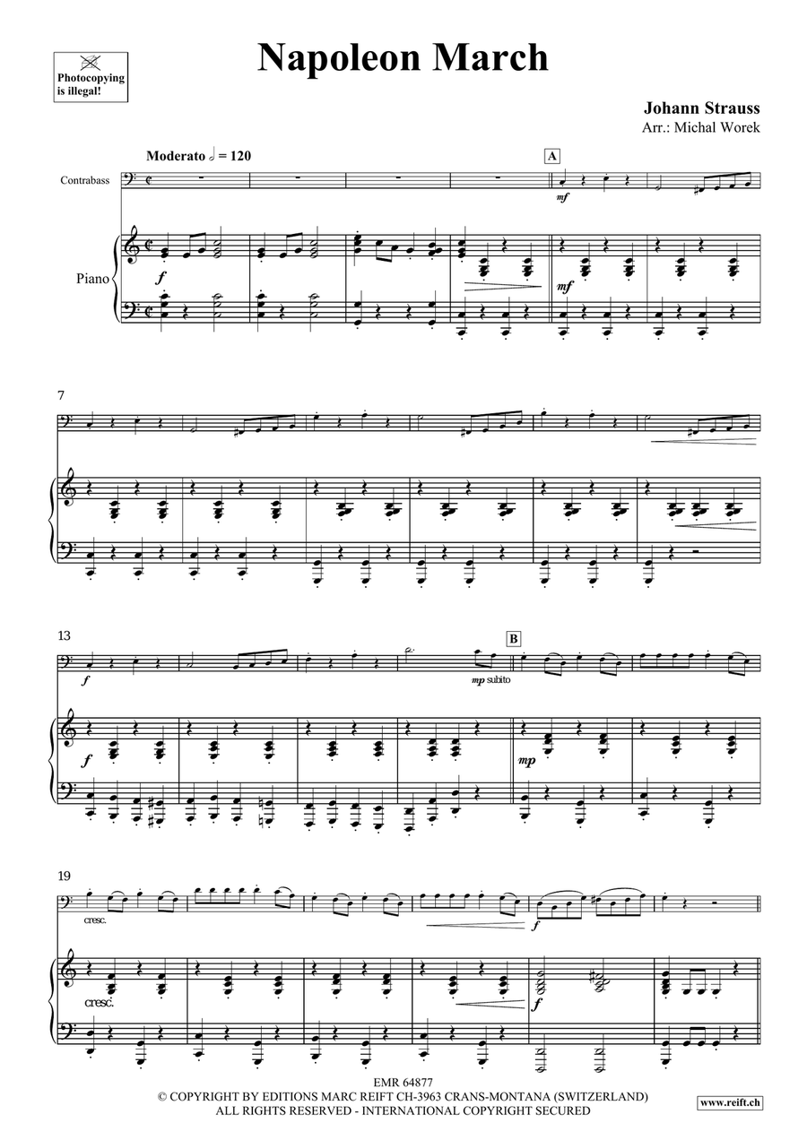 Napoleon March Napoleon March Double Bass scores gallery preview page 4