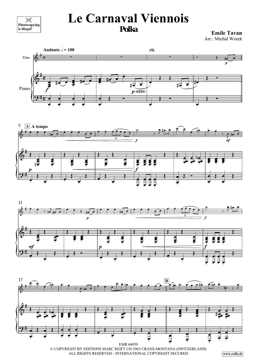 Le Carnaval Viennois Le Carnaval Viennois Flute Solo scores gallery preview page 4