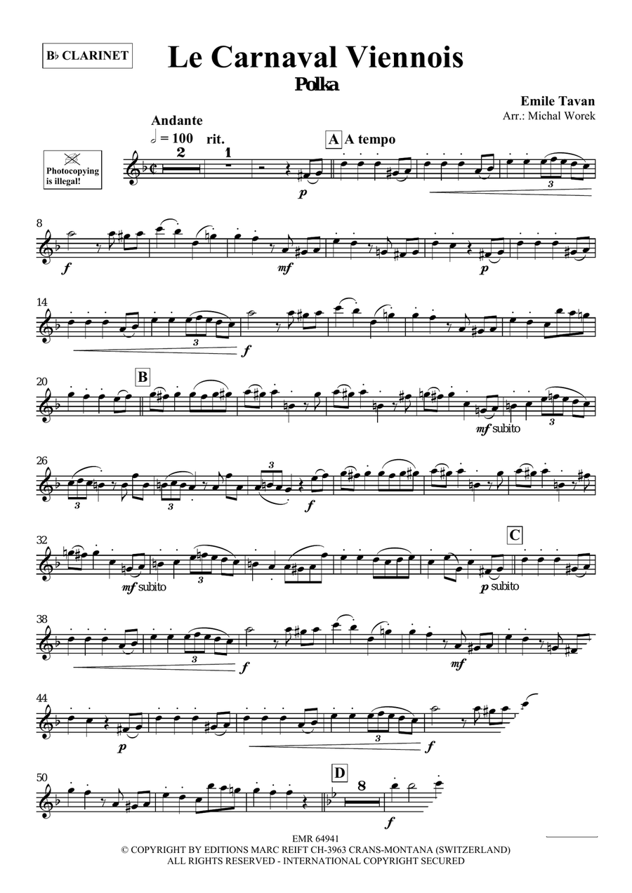 Le Carnaval Viennois Le Carnaval Viennois Clarinet Solo scores gallery preview page 3