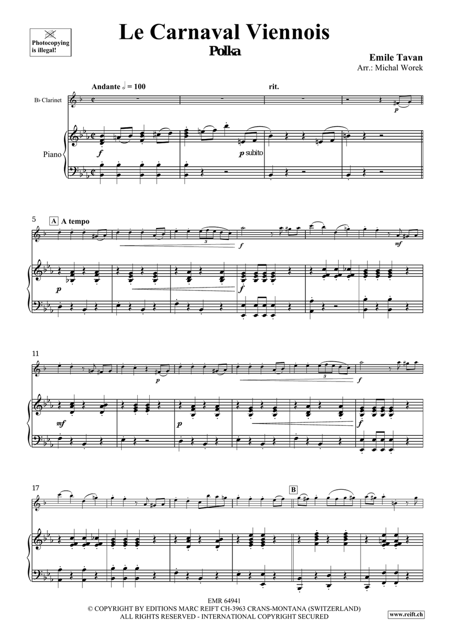 Le Carnaval Viennois Le Carnaval Viennois Clarinet Solo scores gallery preview page 4