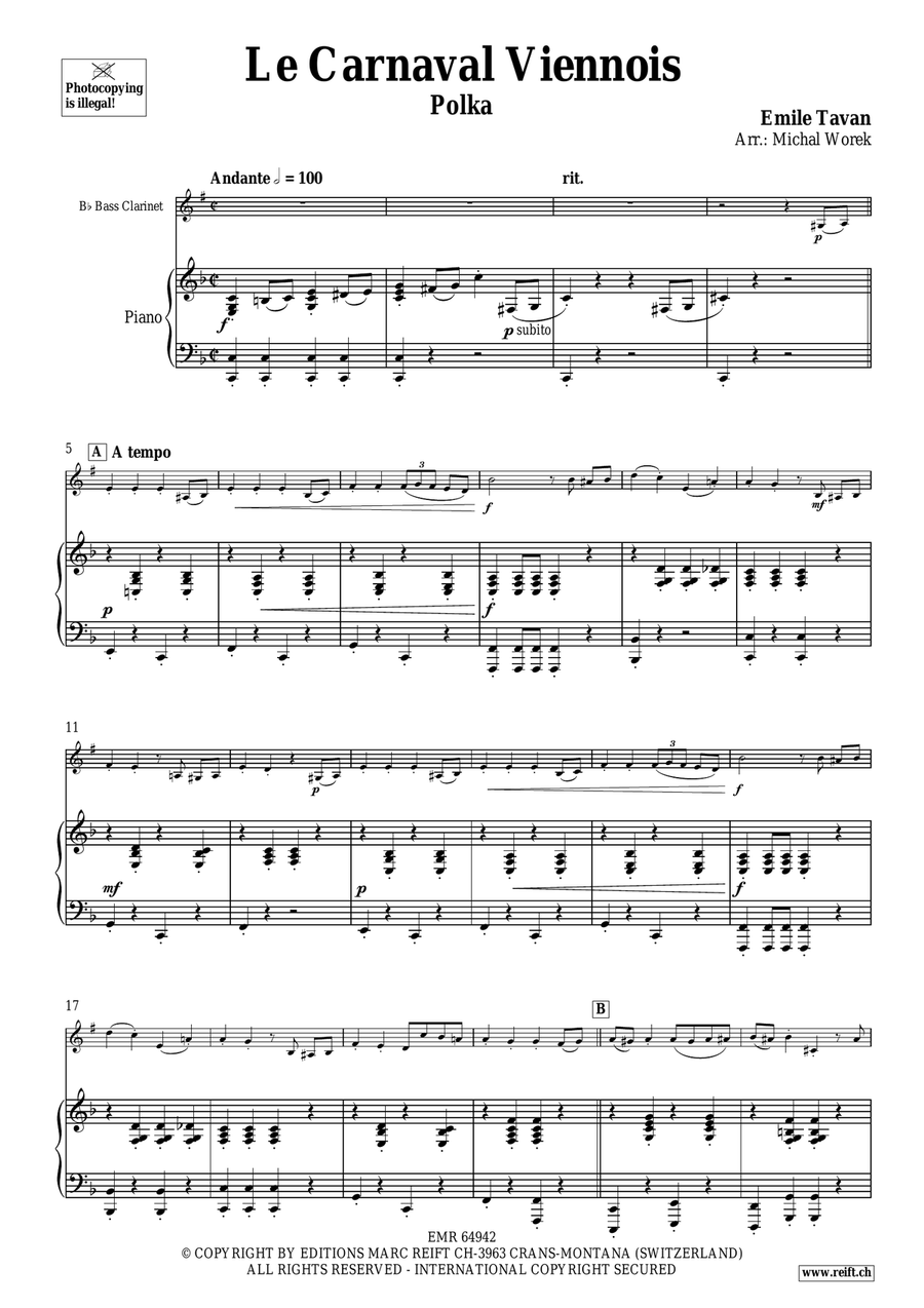 Le Carnaval Viennois Le Carnaval Viennois Bass Clarinet scores gallery preview page 4
