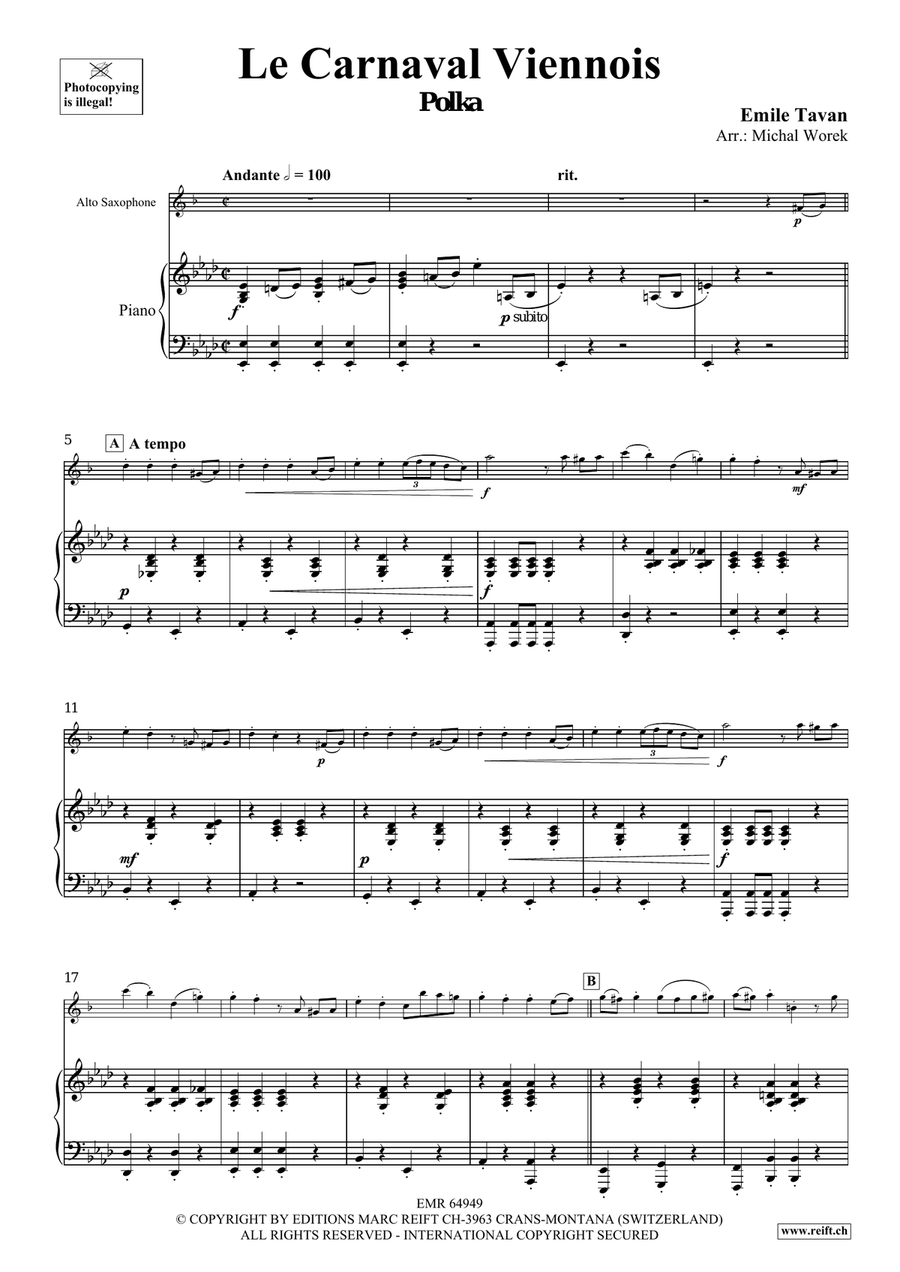 Le Carnaval Viennois Le Carnaval Viennois Alto Saxophone scores gallery preview page 4