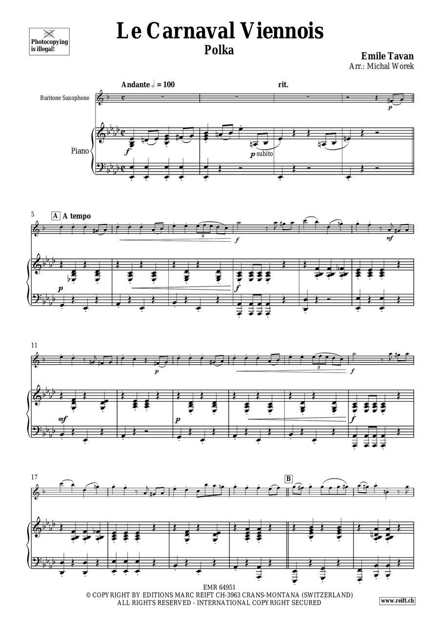Le Carnaval Viennois Le Carnaval Viennois Baritone Saxophone scores gallery preview page 4