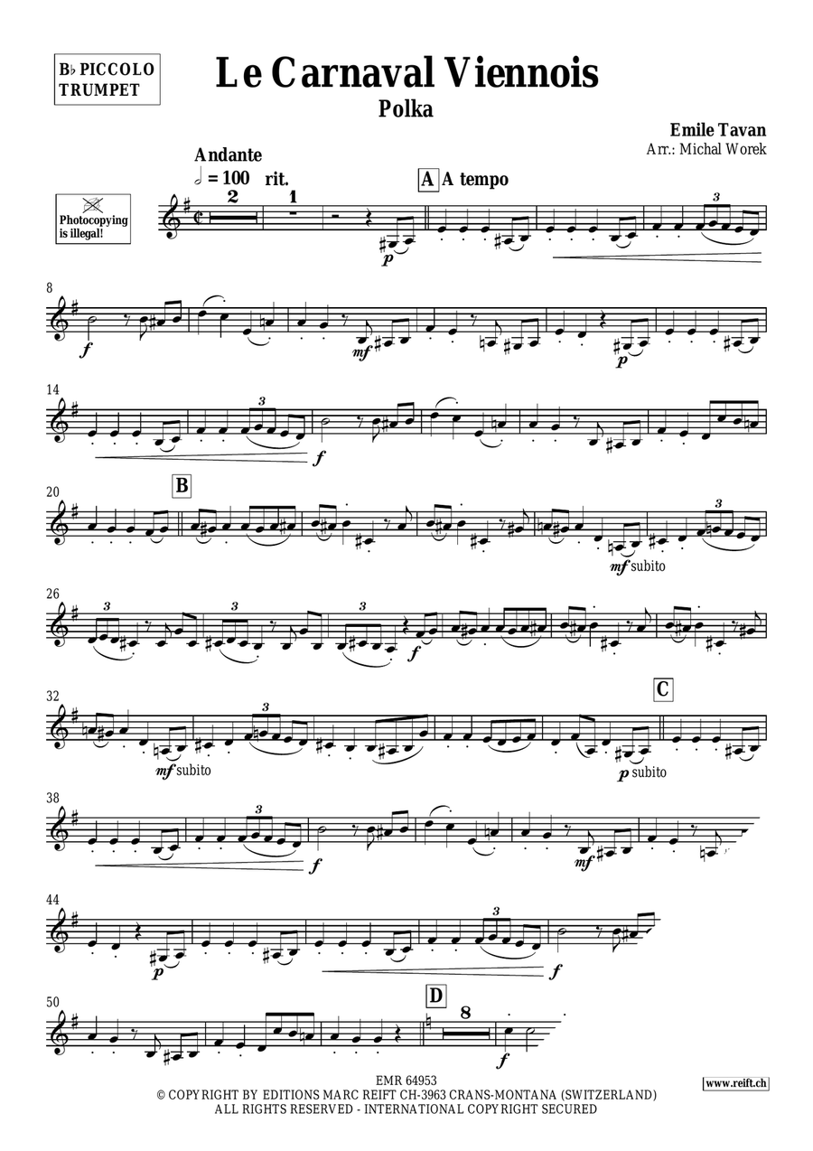 Le Carnaval Viennois Le Carnaval Viennois Piccolo Trumpet scores gallery preview page 3