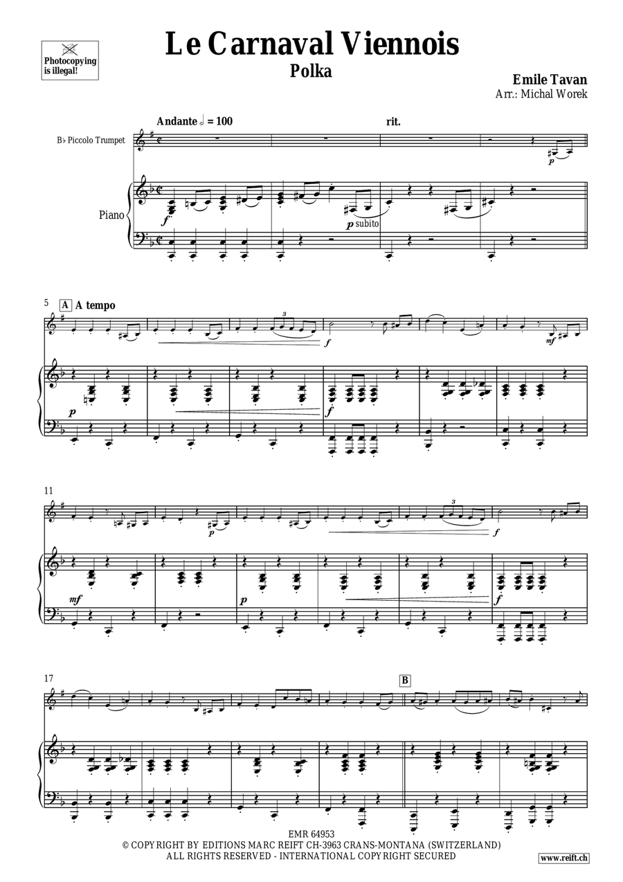 Le Carnaval Viennois Le Carnaval Viennois Piccolo Trumpet scores gallery preview page 4