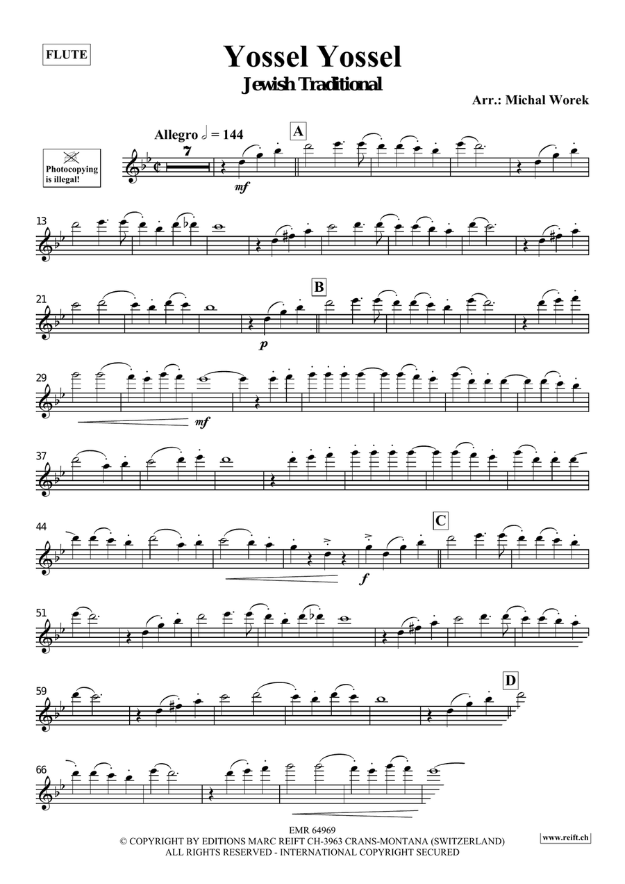 Yossel Yossel Yossel Yossel Flute Solo scores gallery preview page 3