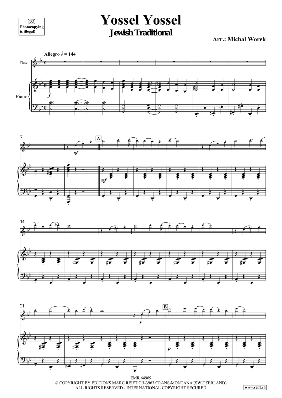 Yossel Yossel Yossel Yossel Flute Solo scores gallery preview page 4