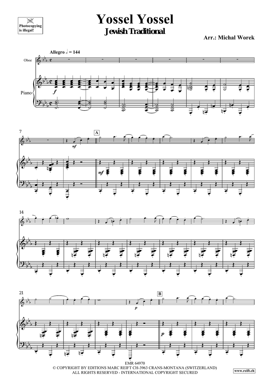 Yossel Yossel Yossel Yossel Piano Accompaniment scores gallery preview page 4