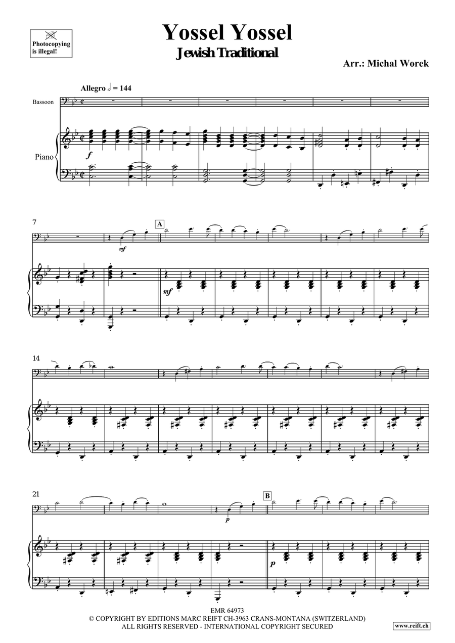 Yossel Yossel Yossel Yossel Bassoon Solo scores gallery preview page 4