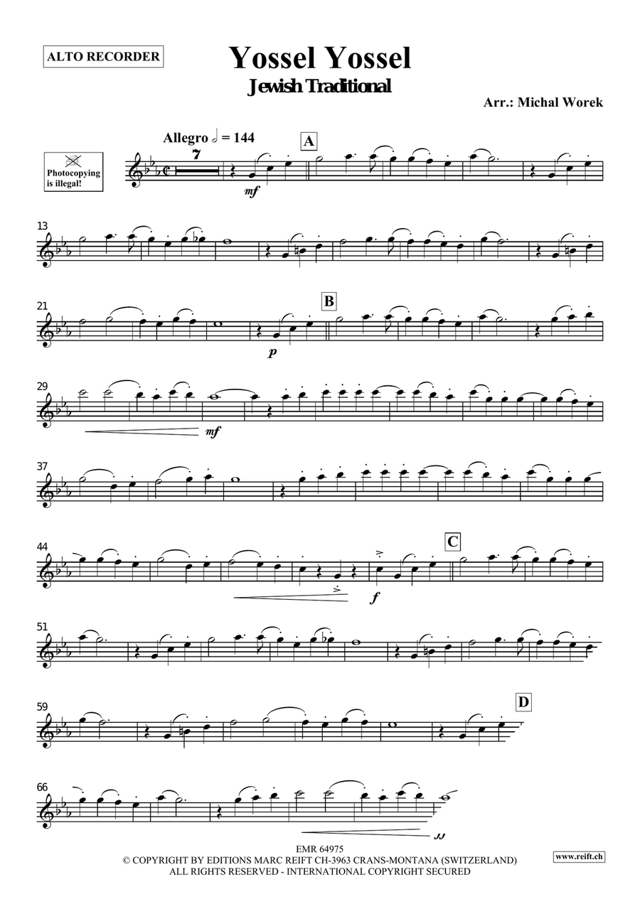 Yossel Yossel Yossel Yossel Alto Recorder scores gallery preview page 3