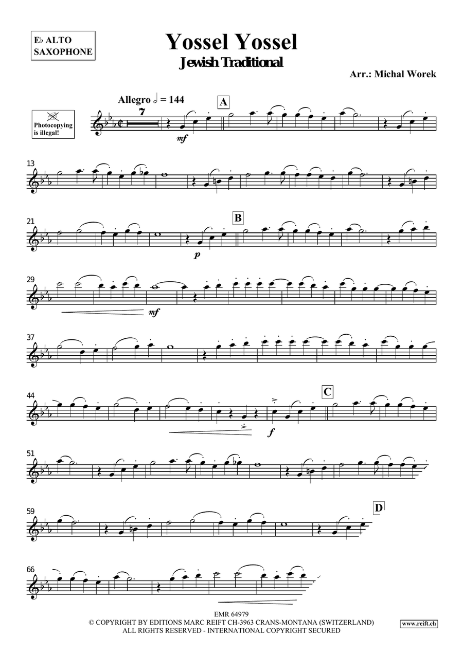 Yossel Yossel Yossel Yossel Alto Saxophone scores gallery preview page 3