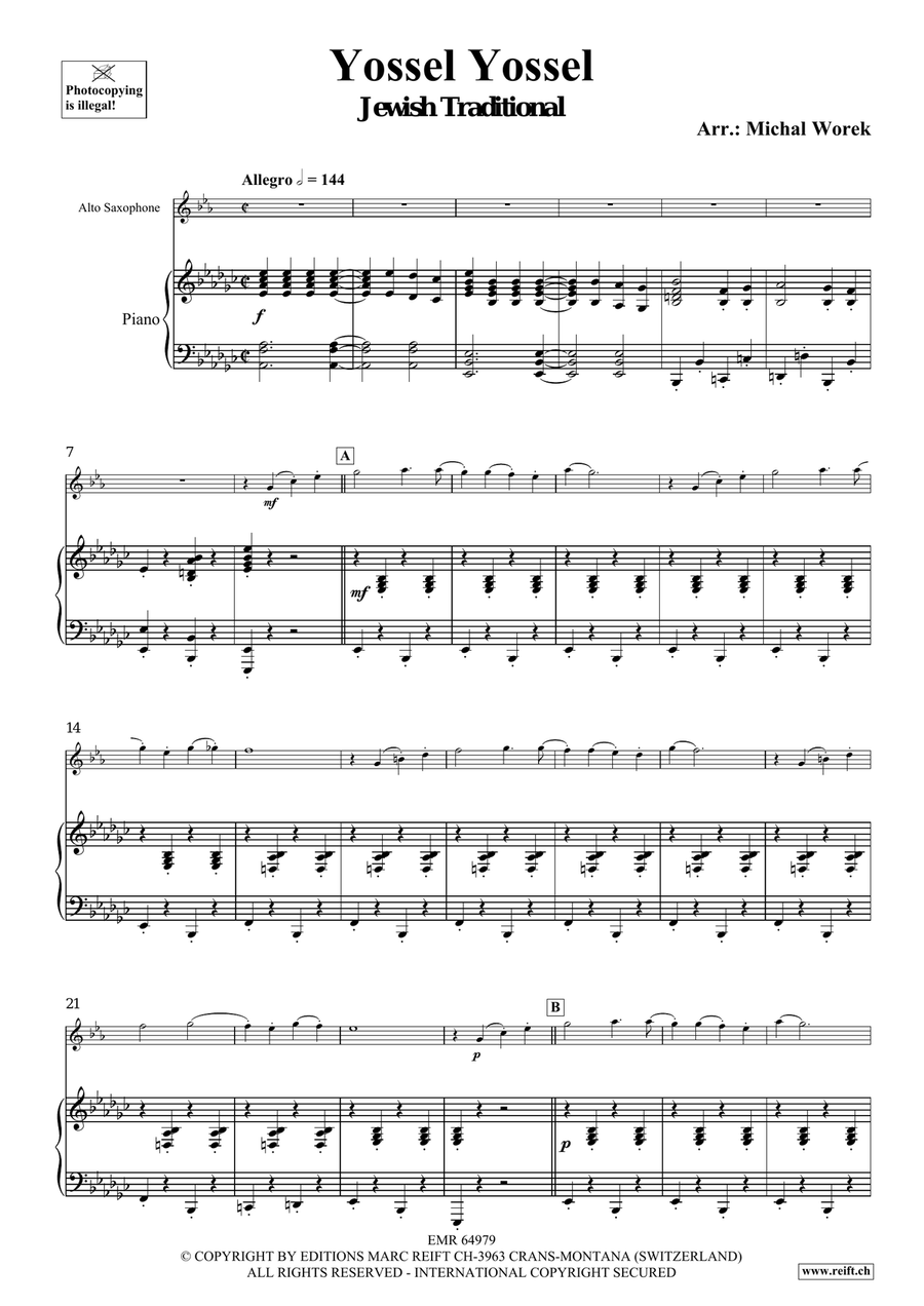 Yossel Yossel Yossel Yossel Alto Saxophone scores gallery preview page 4