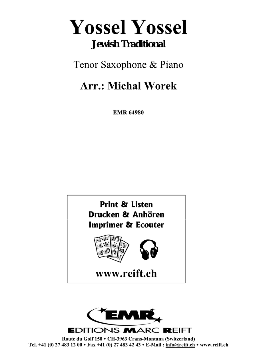 Yossel Yossel Yossel Yossel Tenor Saxophone scores gallery preview page 2