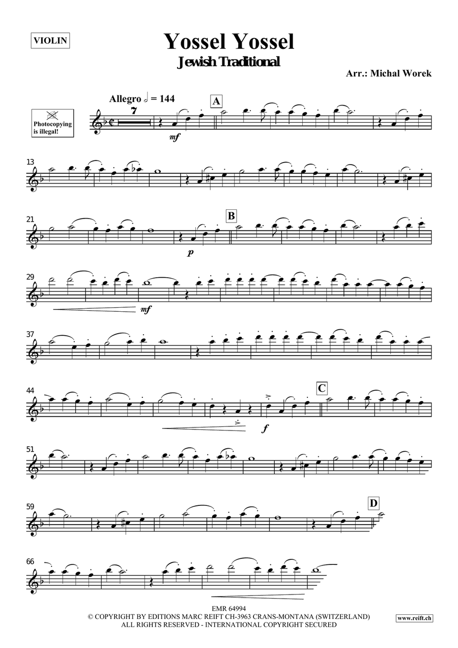 Yossel Yossel Yossel Yossel Violin Solo scores gallery preview page 3