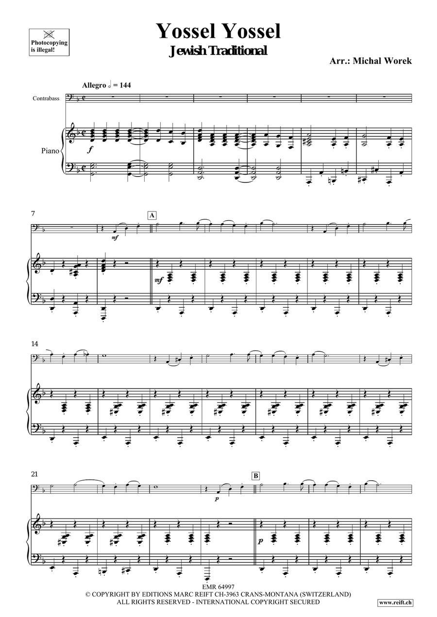 Yossel Yossel Yossel Yossel Double Bass scores gallery preview page 4