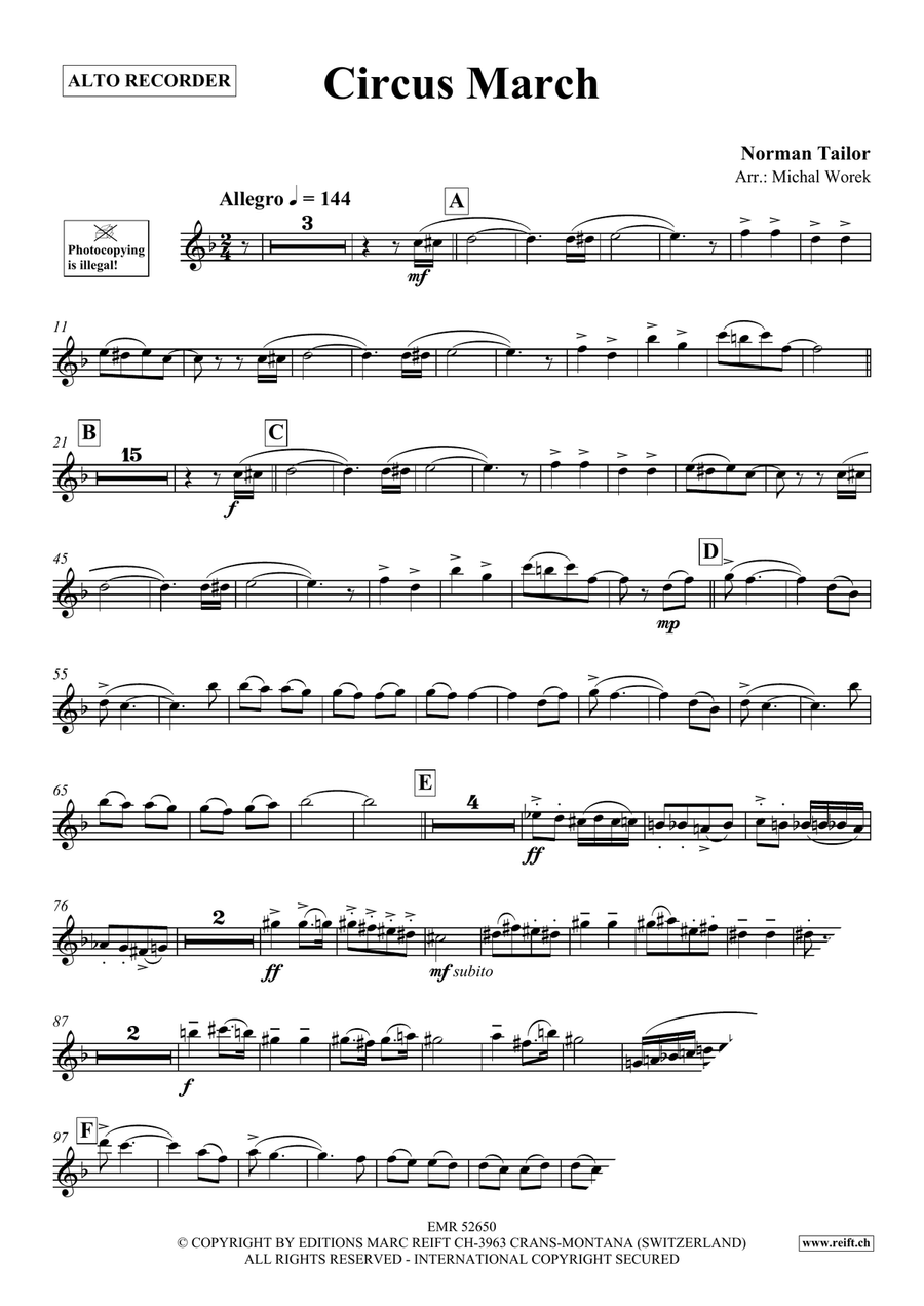 Circus March Circus March Alto Recorder scores gallery preview page 3