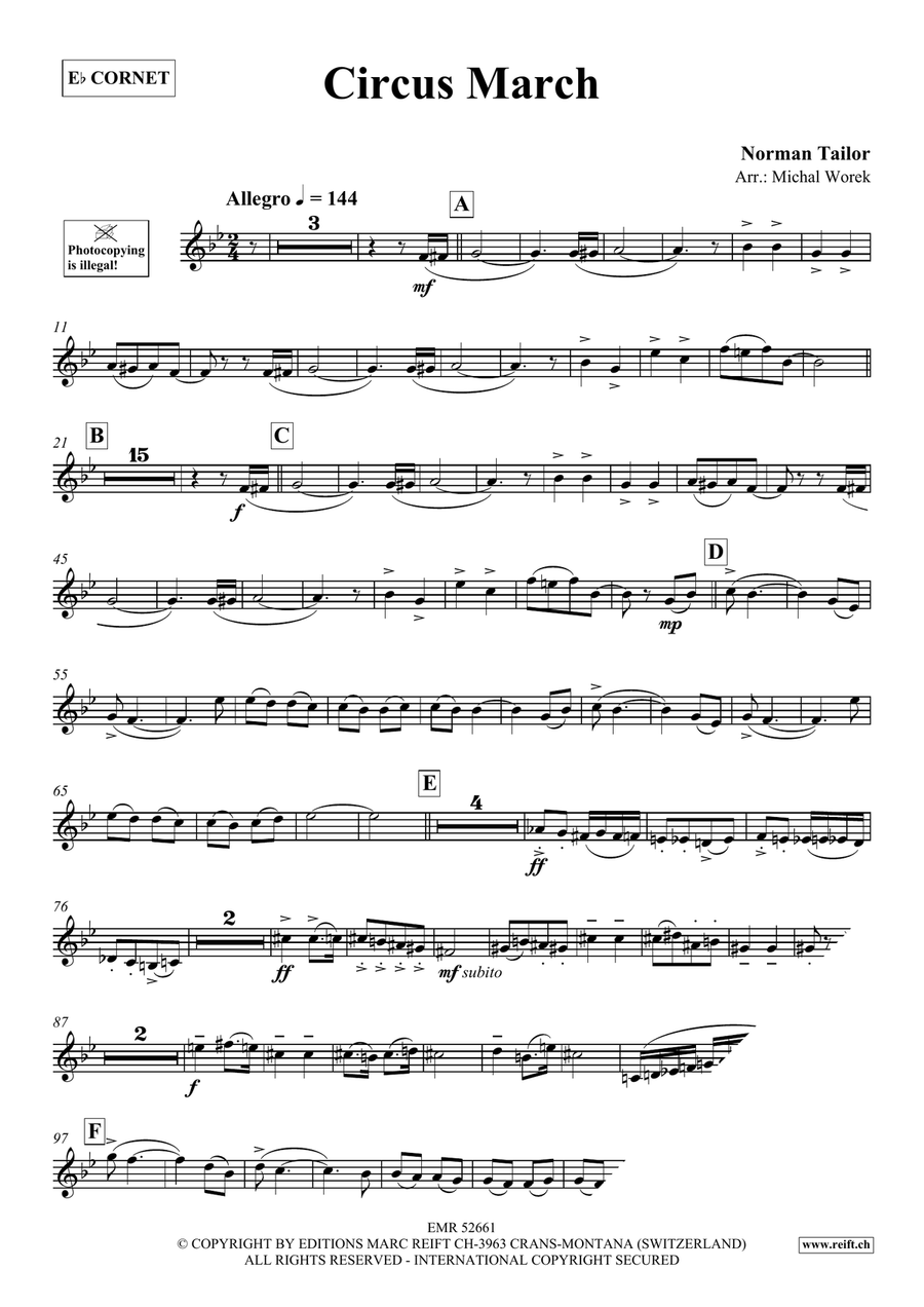 Circus March Circus March Cornet scores gallery preview page 3