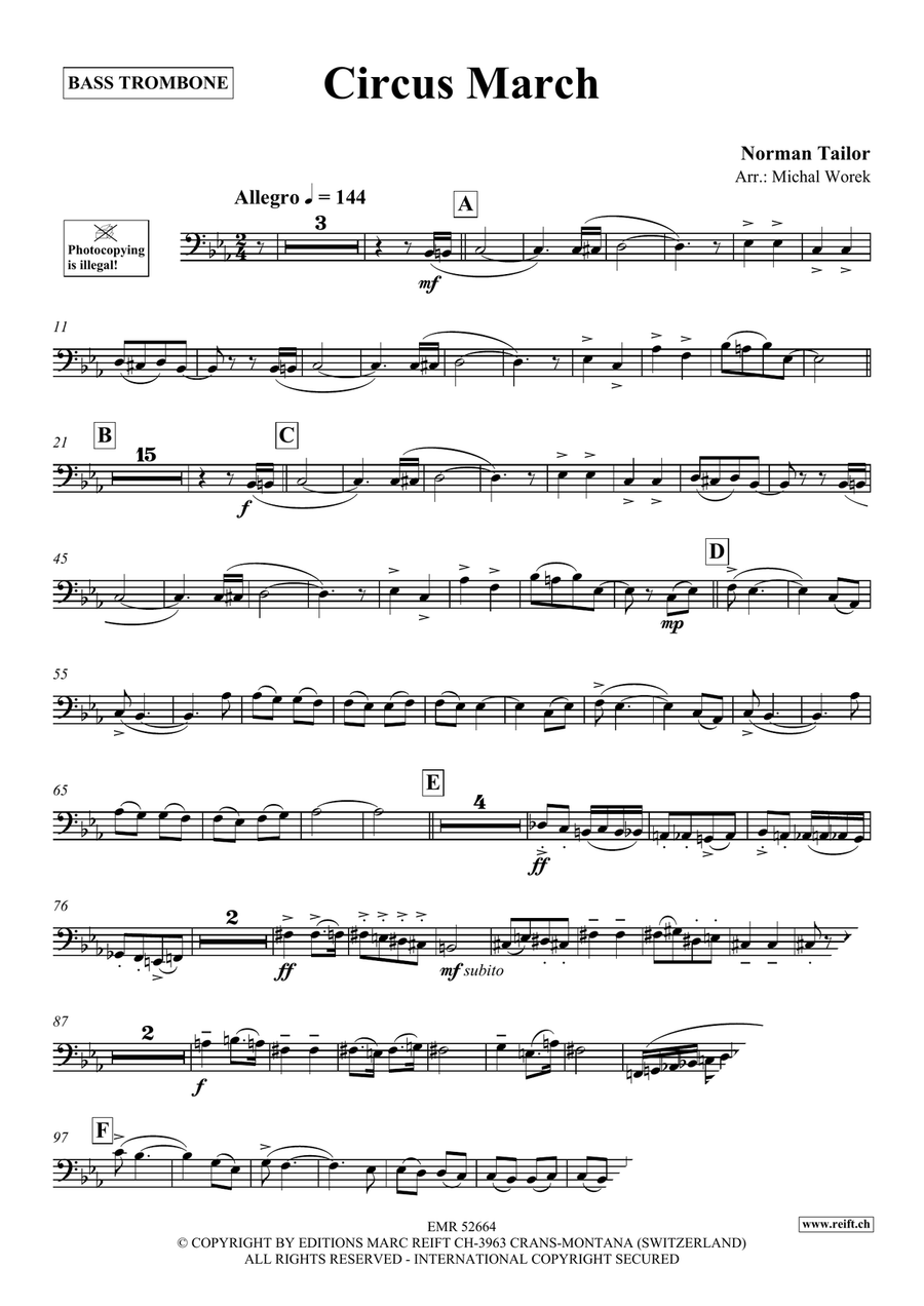 Circus March Circus March Bass Trombone scores gallery preview page 3