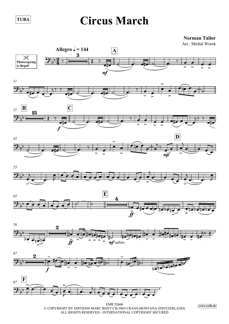 Circus March Circus March Tuba scores gallery preview page 3