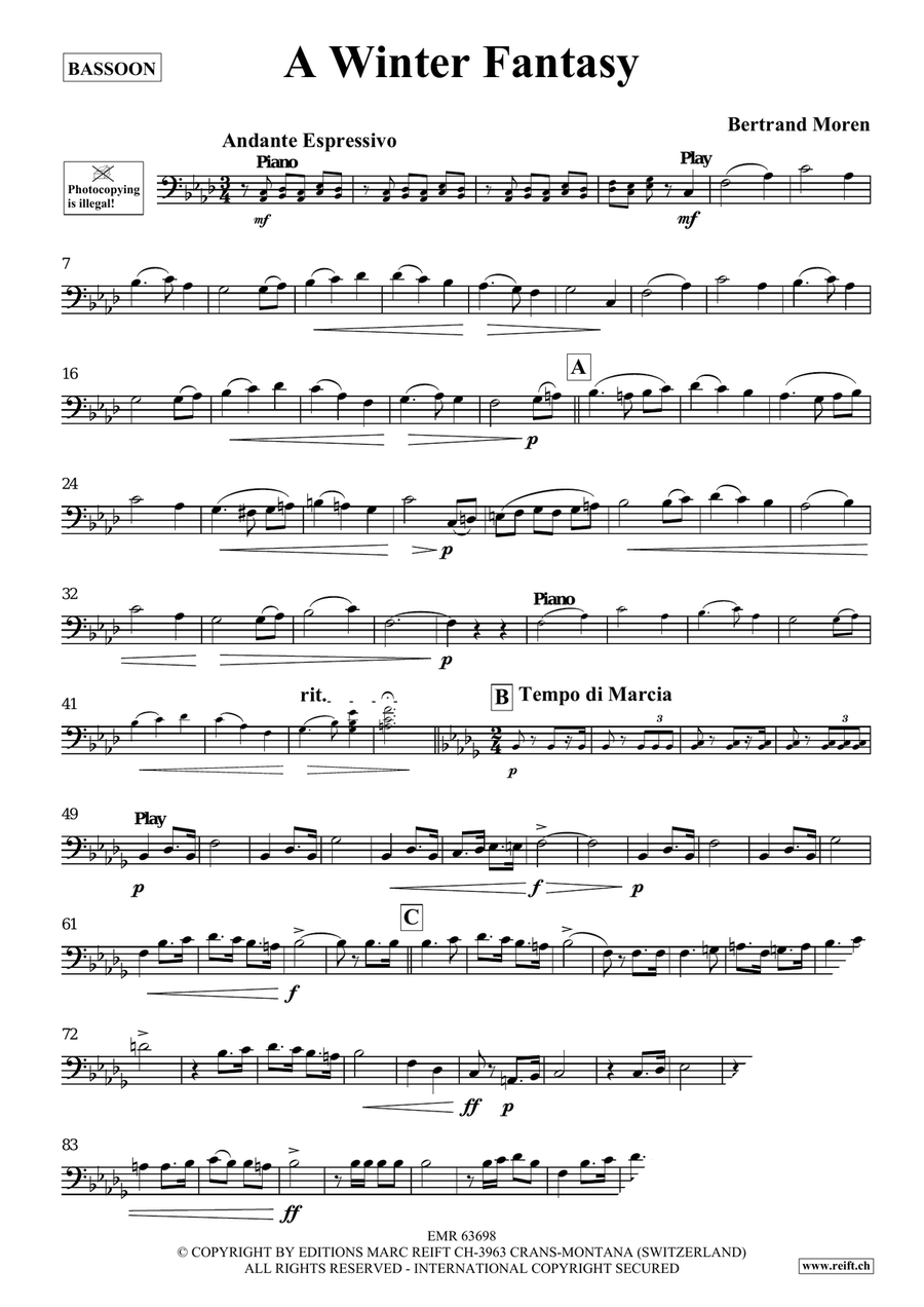 A Winter Fantasy A Winter Fantasy Bassoon Solo scores gallery preview page 4