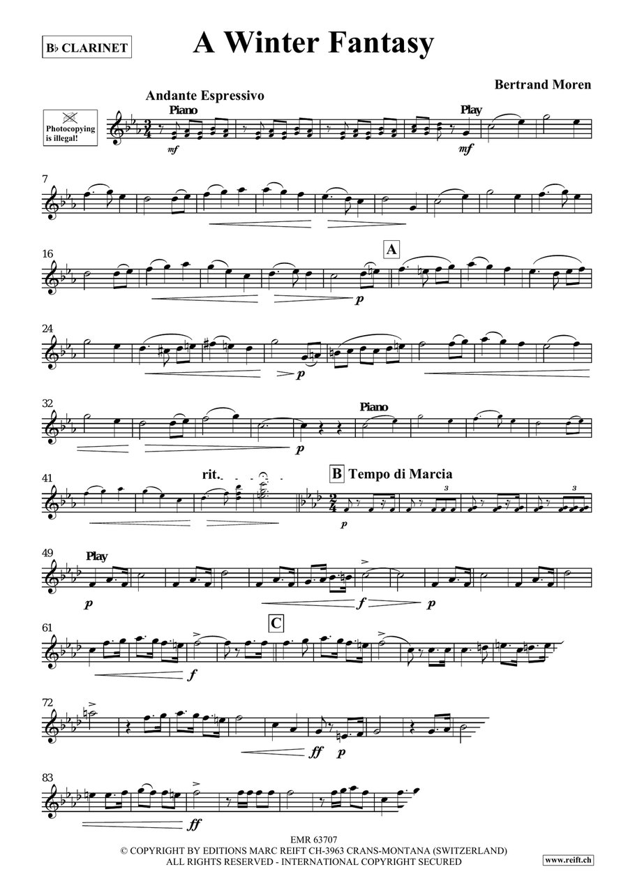 A Winter Fantasy A Winter Fantasy Clarinet Solo scores gallery preview page 4