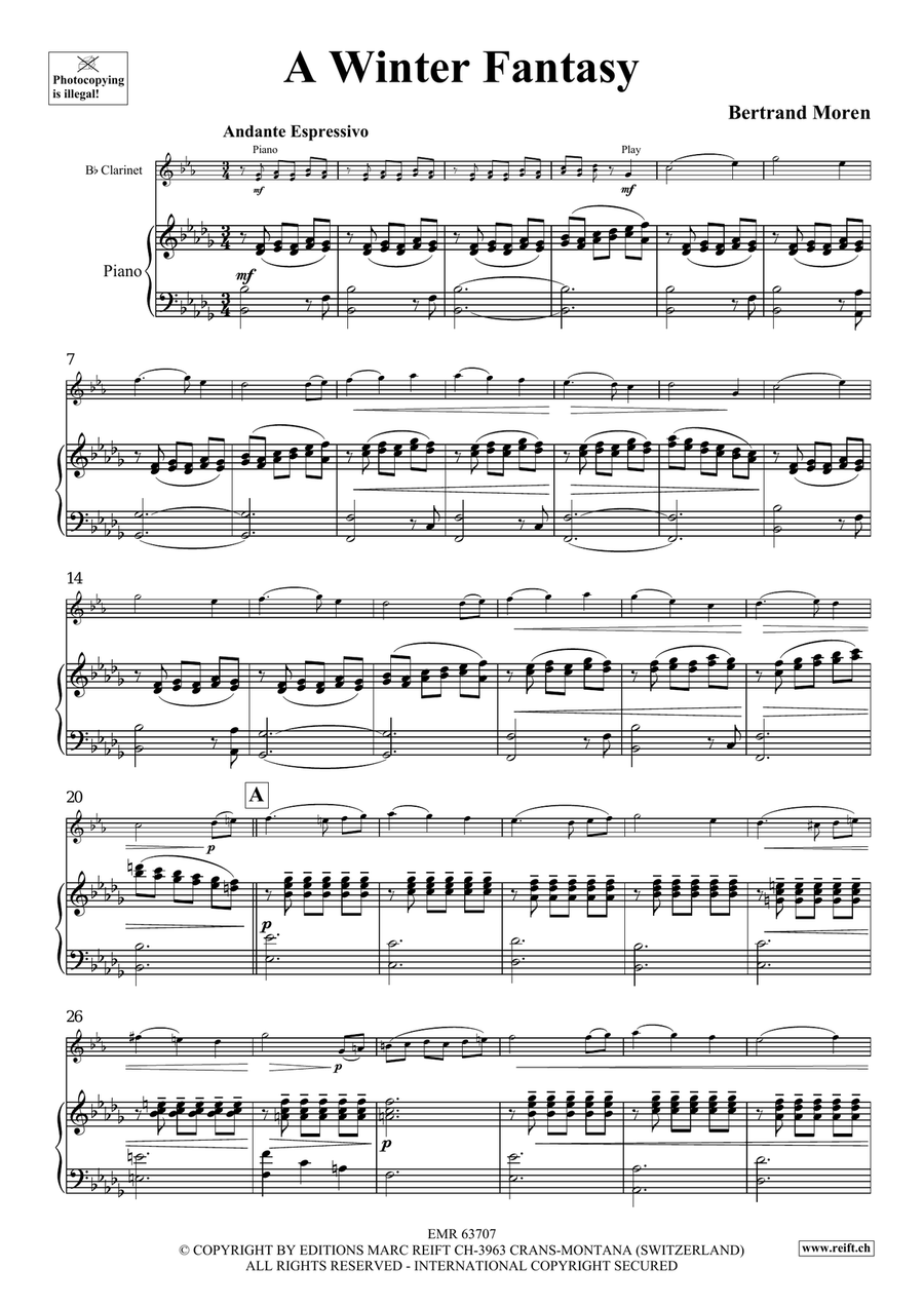A Winter Fantasy A Winter Fantasy Clarinet Solo scores gallery preview page 5