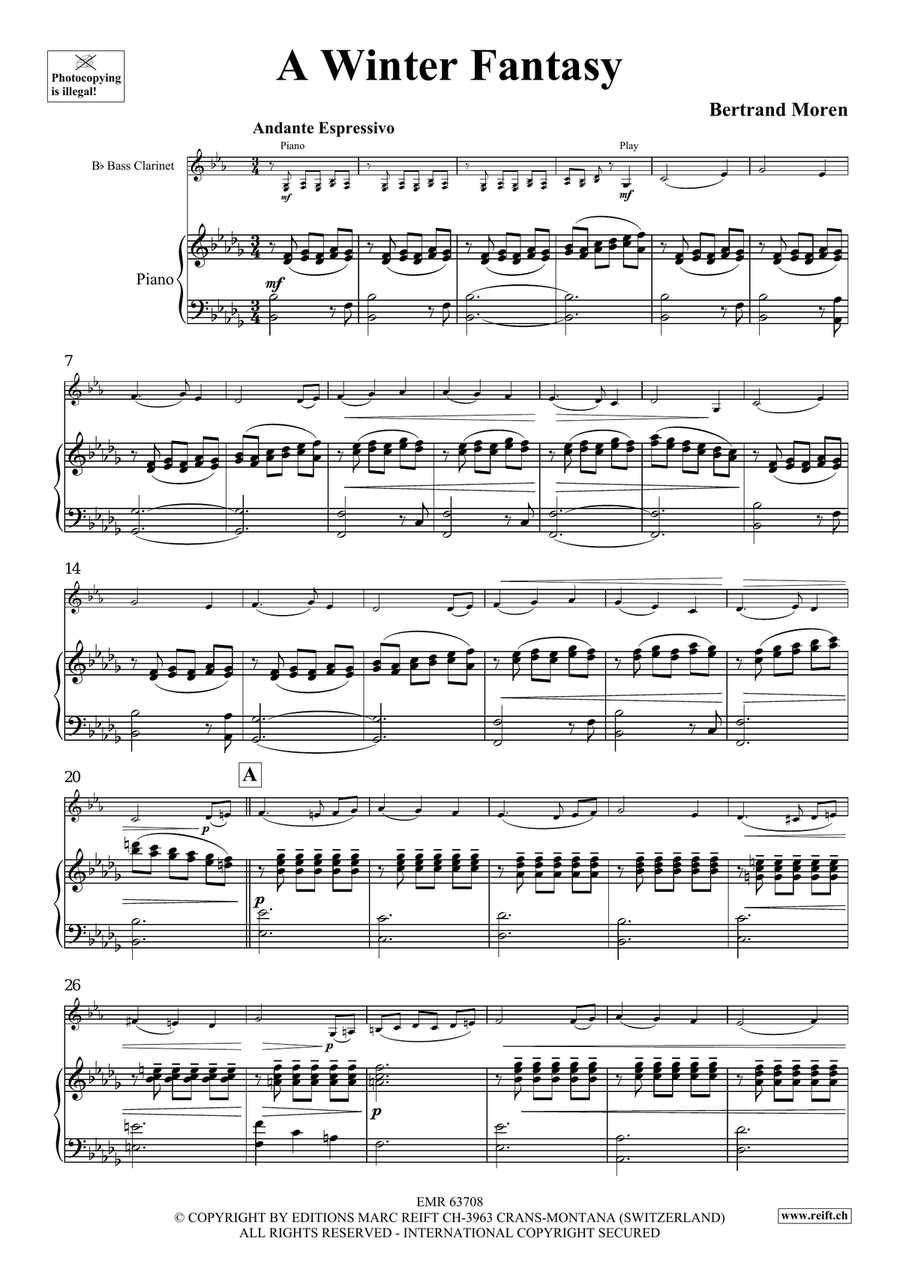 A Winter Fantasy A Winter Fantasy Bass Clarinet scores gallery preview page 5